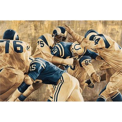 NY Giants Super Bowl XXV Triumph in Tampa Fine Art Canvas Print 24 x 36  by Artist Edgar Brown