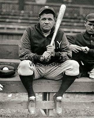 BABE RUTH 8X10 PHOTO BOSTON BRAVES BASEBALL PICTURE HOLDING BATS MLB