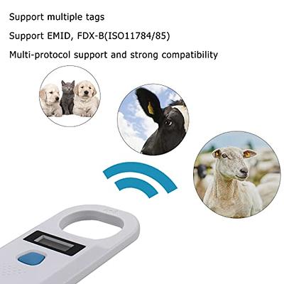 Pet Microchip Scanner, ISO11784/85/FDX-B/EMID Data Storage Microchip Reader  for