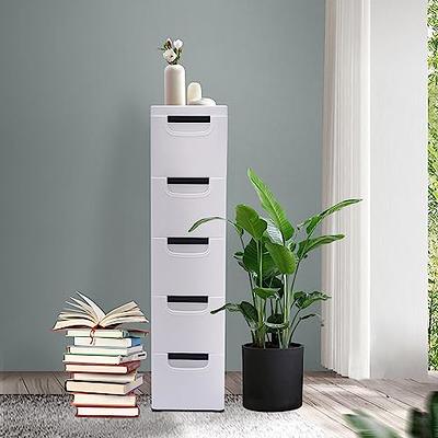 PIAOCAIYIN 5 Tiers Vertical Tall Dresser, Storage Tower with Wheels, Modern  Narrow Plastic Storage Cabinet, Stackable Drawer Organizer for Storing  Clothes, Towels, Toys -White - Yahoo Shopping