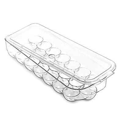 DOITOOL 2pcs Organizer with Lid Egg Holder for Deviled Eggs with Lid  Deviled Egg Tray Single Layer Egg Box Egg Holder Fridge Egg Stand Crisper  Storage Box Refrigerator Egg Holer Pink 