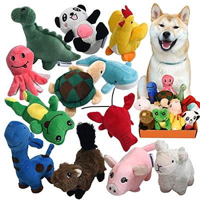 Pet Dog Squeaky Plush Dinosaur Toys Interactive Dog Chew Toys