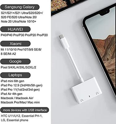 USB-C Headphone Adapter Earphone 3.5mm Jack Type-C Charger Port Splitter  Supports Mic for iPad Pro 12.9 (3rd Gen) 11 - Essential Phone (PH-1) -  Google Pixel XL 4 XL 3 XL 2