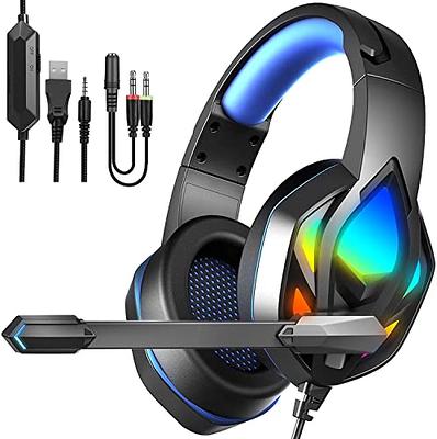 Cool Genesis Casque stéréo PC/PS4/PS5/Xbox Gaming LED RVB + Adaptateur  audio