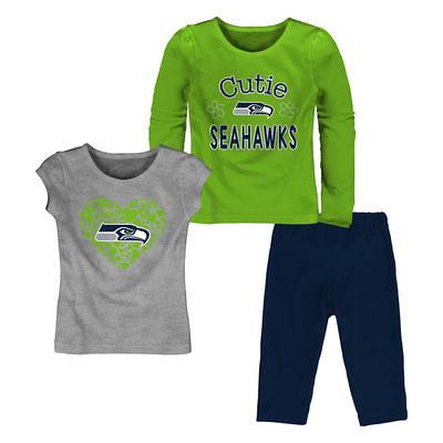 Women's Fanatics Branded Neon Green Seattle Seahawks Primary Logo Long  Sleeve V-Neck T-Shirt