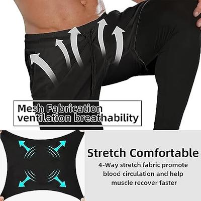 OEBLD Mens 2 in 1 Gym Pants Quick Dry Workout Running Shorts with