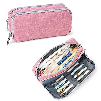 Della Gao Big Capacity Pencil Case, Durable Nylon Pencil Bag Aesthetic  Pencil Pouch Travel Simple Stationery Bag Office Organizer Pen Bag for  Adults - Pink - Yahoo Shopping