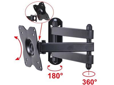 Suptek TV Wall Mount Swivel Tilt Rotation Full Motion Adjustable  Articulating for Most 15-32 inch LED, LCD Monitor Wall Mount VESA 75,100,  Silver (MA2720S) - Yahoo Shopping