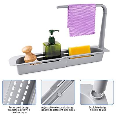 Telescopic Kitchen Sink Shelf Home Sinks Organizer Soap Sponge