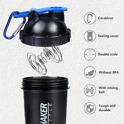 Shaker Bottle with Pill Organizer for Protein Powder Blender