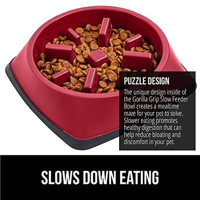 Dog Slow Feeder Bowls Large Breed 2Pcs Food Pets Puzzle Nonslip