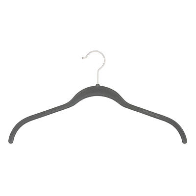 Easyfashion Heavy Duty Non Slip Velvet Clothing Hanger, 100 Pack, Gray 