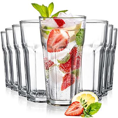 Drinking Glasses,High Borosilicate Heat Resistant Clear Glass Cup for Water,Juice,Beer,Drinks and Cocktails and Mixed Drinks, Size: One Size