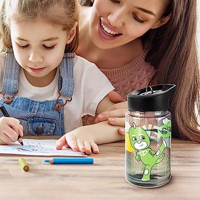 Home Tune 14oz Kids Tumbler Water Drinking Cup 2 Pack - BPA Free, Straw Lid Cup, Reusable, Lightweight, Spill-Proof Water Bottle with Cute Design