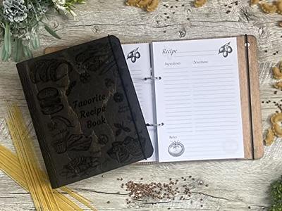 PERSONALIZED WOODEN RECIPE BOOK