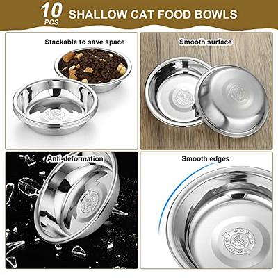 Elevated Dog Bowls - Decorative 6.5-Inch-Tall Stand for Dogs and Cats - 2 Stainless-Steel Food and Water Bowls Hold 40oz Each by Petmaker (Black)