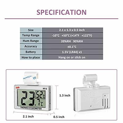 Mini Reptile Terrarium Thermometer Hygrometer with Probe Reptile  Thermometer and Humidity Gauge Digital Pet Thermometer with Fast Readout  for Turtles