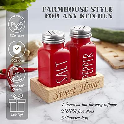 Farmhouse Salt And Pepper Shakers Set, 4 Oz Cute Salt Pepper Shaker, Modern  Farmhouse Kitchen Decor