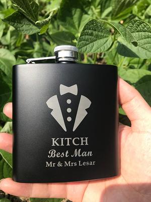 Buy Faux Leather Hip Flask Personalised With Name Engraved Alcohol