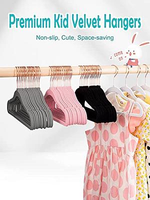 Kids Velvet Hangers, VIS'V 11 Inch Gray Non-Slip Baby Clothes Hangers with  6 Pcs Cute Clothing Dividers for Infant Toddler Boys & Girls Closet  Organizer - 30 Pack - Yahoo Shopping