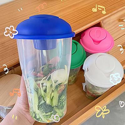 Salad Shaker Container with Fork and Dressing Container with your