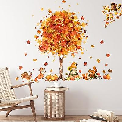 Seasons Decor: Autumn Animals Collection - Removable Wall Adhesive Wall Decal 42 Wall Decals 14W x 17H