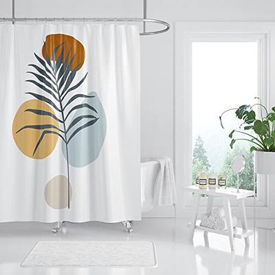 Abstract Brown Shower Curtain Bohemian Bathroom Set 