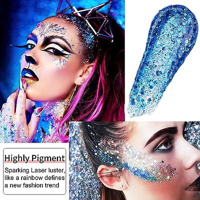 Go Ho White Pink and Blue Body Glitter Set,Singer Concerts Face Glitter Gel  Makeup,Holographic Long Lasting Chunky Sequins Glitters for Eye Lip Hair  Nails,Festival Rave Accessories - Yahoo Shopping