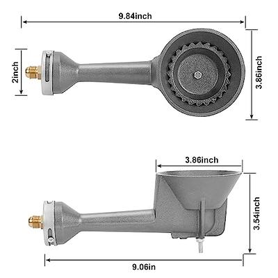 GAS One Propane High Pressure Cast-Iron Round Burner Head with Brass Fitting