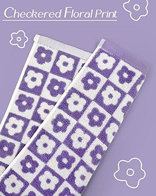 Jacquotha Checkered Hand Towels 4 Pack - Cotton Hand Towels for Kitchen  Bathroom