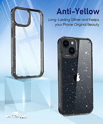 Cutebe [3 in 1 Crystal Phone Case for iPhone 13(2021)/iPhone 14(2022) 6.1,  Cute Protective Cover with 9H Temper Glass Screen Protector + HD Temper