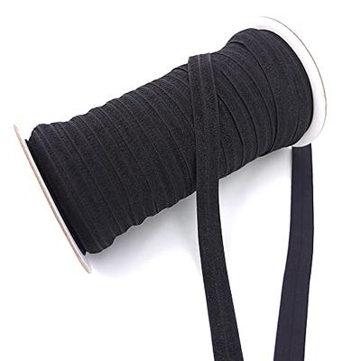 Nylon Elastic Bands 5/8'' Fold Over Sewing Elastic Ribbon DIY Craft Garment  Hair Accessories Making (Black 100 Yards) - Yahoo Shopping