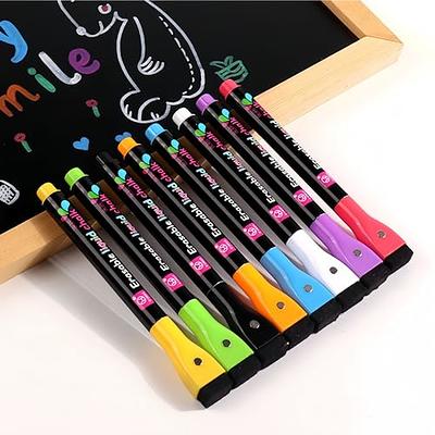 Volcanics White Liquid Chalk Markers 12 Pack Chalkboard Markers Erasable  Glass Markers Washable