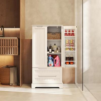 Gizoon Kitchen Pantry Storage Cabinet with Drawers and Shelve - White