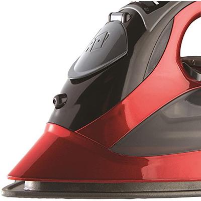 CHI Steam Iron With Retractable Cord, Titanium Infused Ceramic Soleplate &  Over 400 Steam Holes, Professional Grade, Black Chrome (13109)