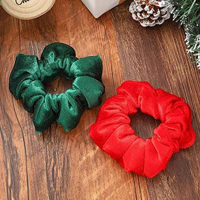 CAKURE Christmas Hair Scrunchies Green Red Hair Ties Velvet Scrunchy  Elastic Hair Band Ponytail Holder Xmas Hair Accessories for Women and Girls  Pack of 2 (Type A) - Yahoo Shopping
