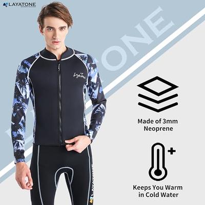 LayaTone Wetsuit Top Jacket Mens Womens Optional Neoprene/Lycra Sleeve 5mm Neoprene  Wetsuit Tops, Front Zipper Closure, for Swimming Diving Surfing Snorkeling  Canoeing - Yahoo Shopping