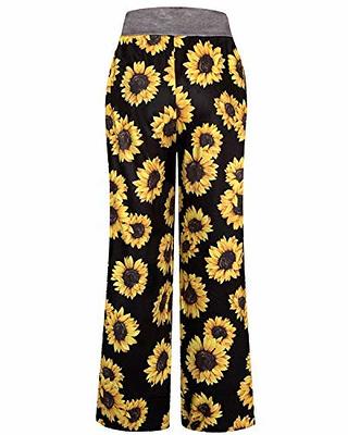 NEWCOSPLAY Women's Comfy Pajama Pants Casual Drawstring Palazzo Lounge Wide  Leg Pants (Stripe-Black, Small) - Yahoo Shopping