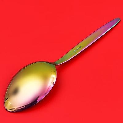 BNAZIND Kunz Spoons Cooking Spoons 18/10 Stainless Steel Titanium Shiny  Rainbow Basting Spoon - 9 Inches Plating Spoons - Daily Chef Spoons - quenelle  spoon – Serving Spoon - Yahoo Shopping