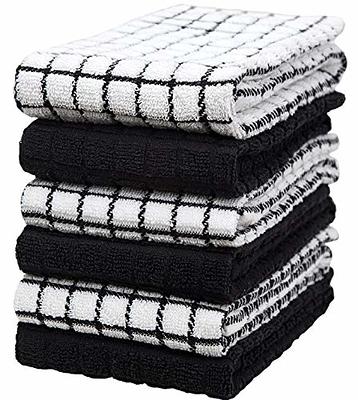 Caravan Classic Gingham Black White Tea Towels