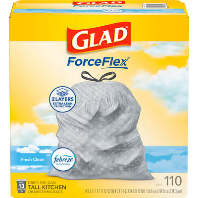 Glad Drawstring Gain Odor Shield Medium Trash Bags - 8 Gallon - 80ct