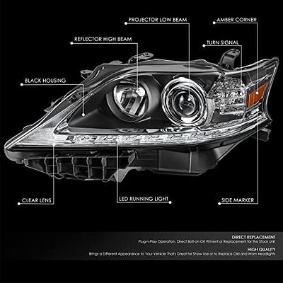 DNA MOTORING Left OE Style Projector Headlight Compatible with 13