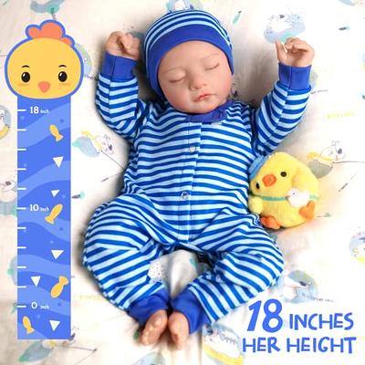 JIZHI® 17 Inch Lifelike Reborn Baby Soft Skin Realistic Newborn