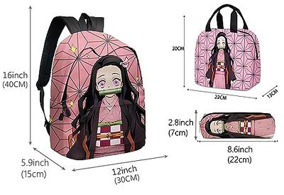 Cartoon Nezuko Lunch Box for Women Boys Girls Insulated