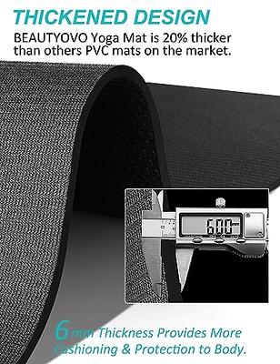 Extra Wide PRO Yoga Mat with Strap - 72 x 30, 6mm Thick Workout