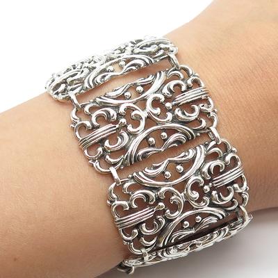 Sophisticated Sterling Silver Cuban Link Chain Bracelet- 7