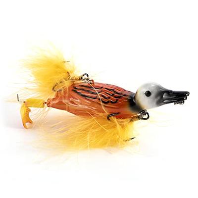 1 Piece 3D Duck Topwater Fishing Lure Yellow Duckling Floating