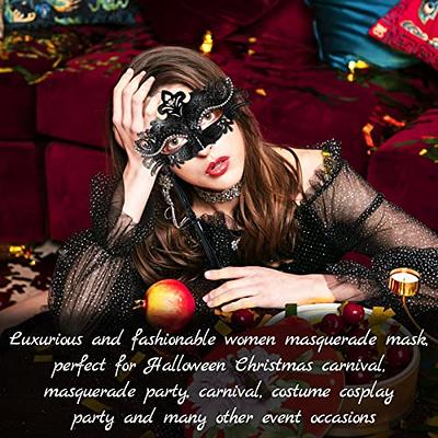 Masquerade Mask Venetian Masks, Metal Masquerade Mask For Women Party Masks  Ladies Masquerade Ball -aoba