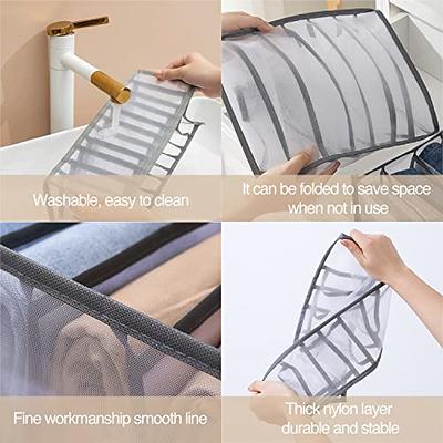 Storage Box Space Saving Folding Washable Separation Grids PP Closet  Organizers For pants jeans shirt clothes Drawer Organizers