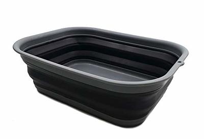 Ikaufen 2PCS Dishpan for Washing Dishes, 9L(2.4Gallon) Collapsible Wash  Basin with Drain Plug Carry Handles, Collapsible Bucket for Cleaning,  Vegetable Washing, RV(Green + Grey) - Yahoo Shopping